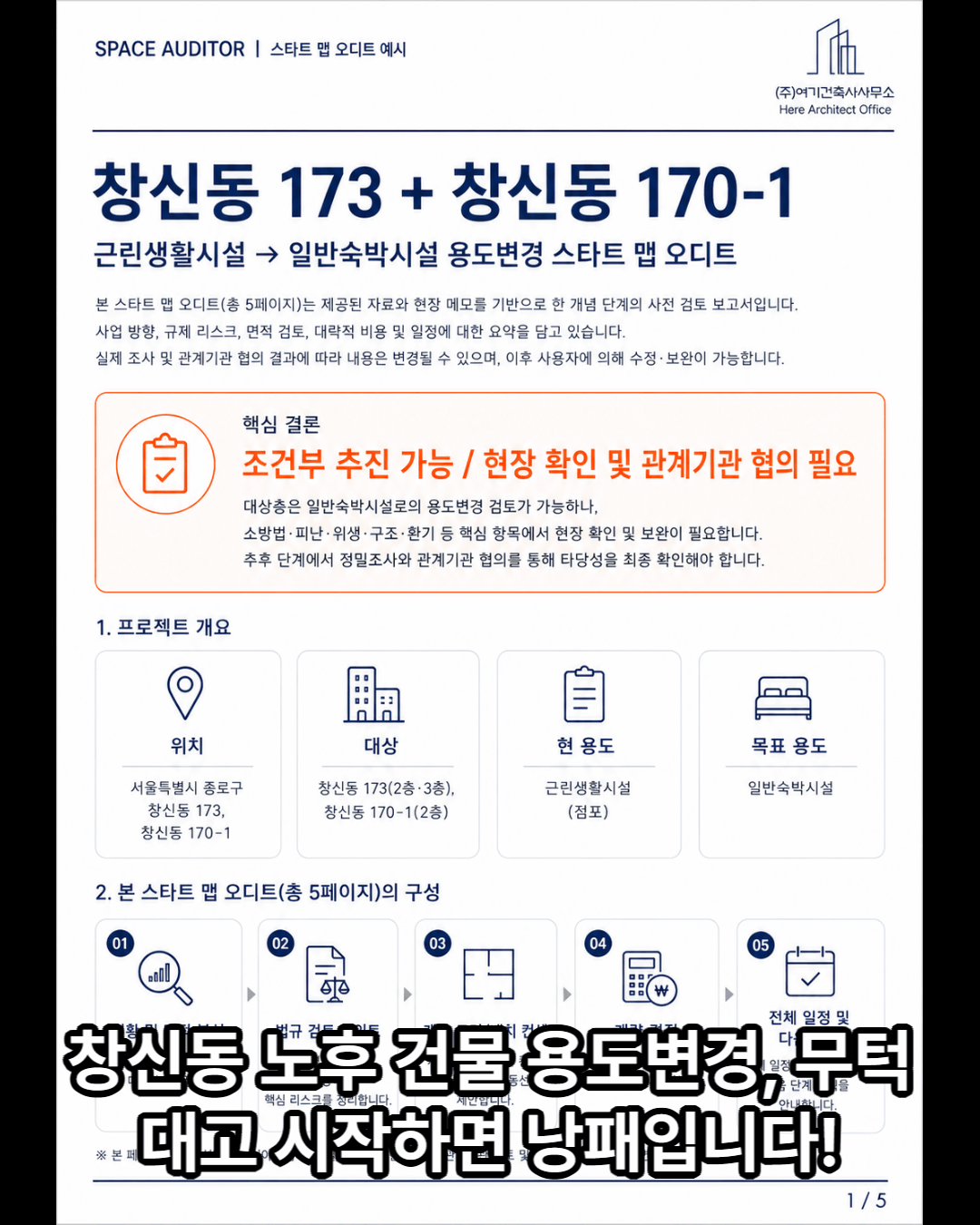 스페이스 오디터 리포트 예시